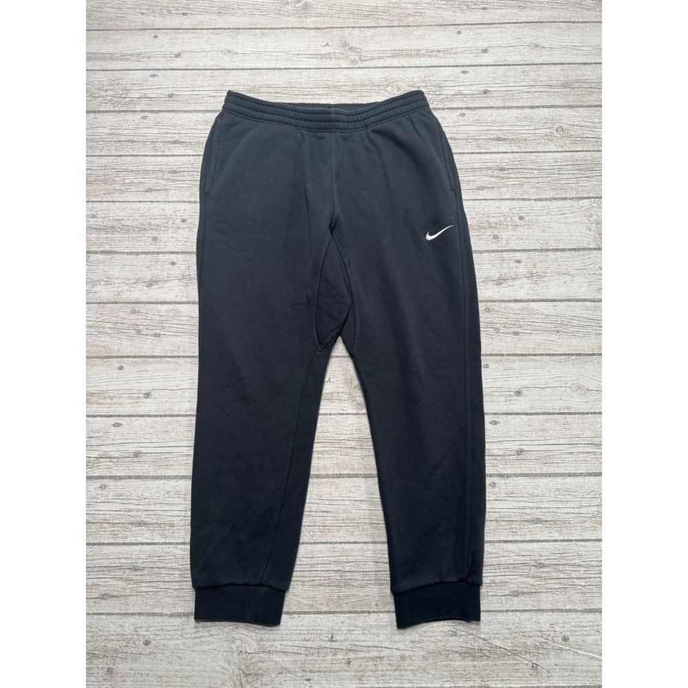 Y2K Nike Sweatpants Mens 2XL Black Fleece Lined Swoosh Activewear Lounge Joggers